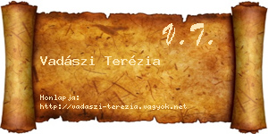 Vadászi Terézia névjegykártya