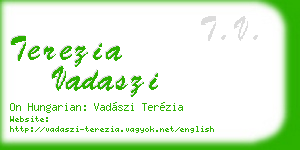 terezia vadaszi business card